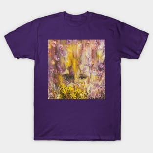 Camouflage in Yellow and Violet T-Shirt